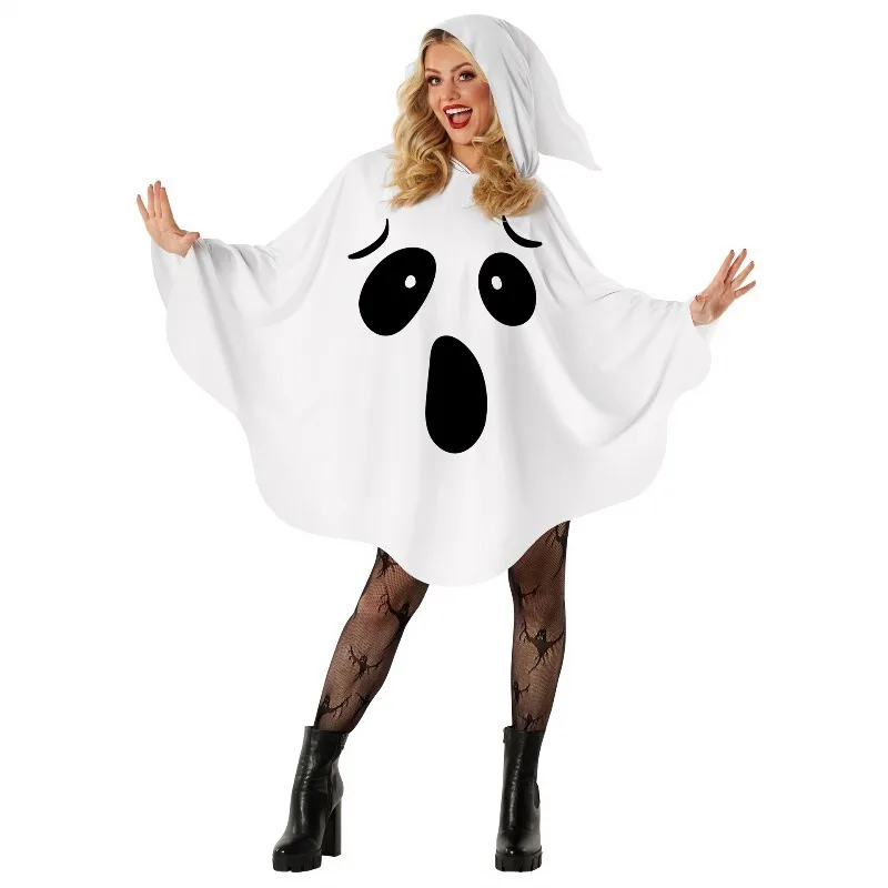 

Halloween Costume Party Character Witch Casual Personality Breathable Comfortable Holiday Atmosphere White Bat Set