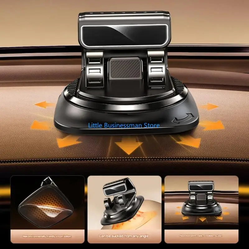 Car Dashboard Mount Cellphone Holder Suction Cup Rotating Phone Stand M76A