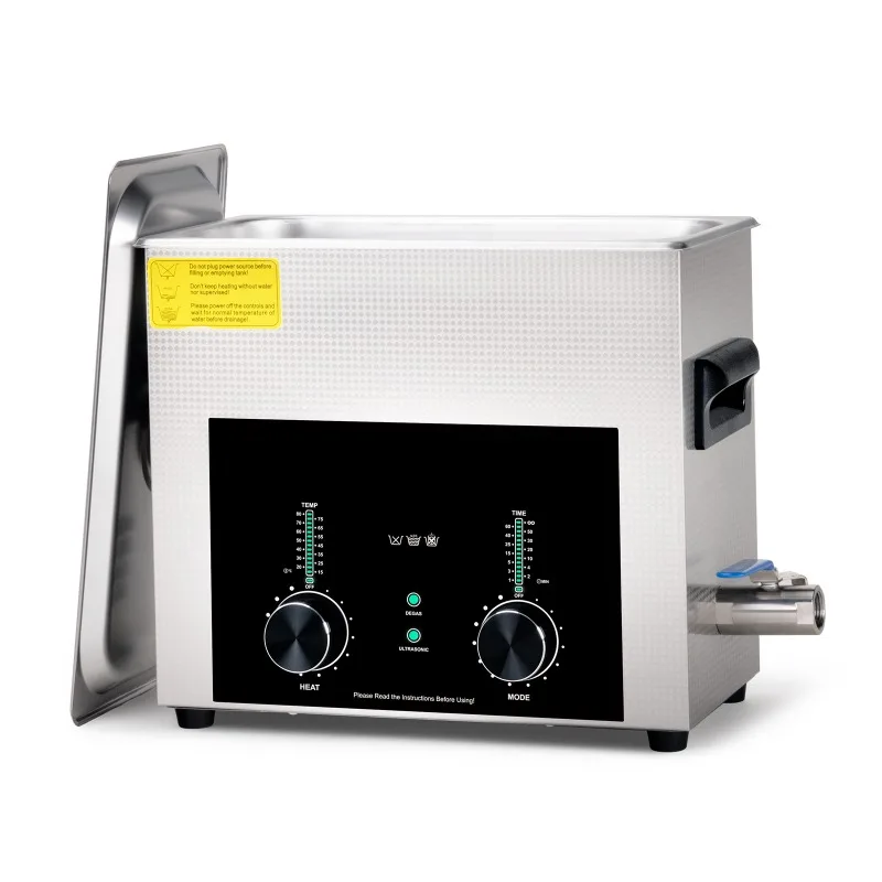 2024 New design intelligent mechanical ultrasonic cleaning machine 6.5 liters degassing function