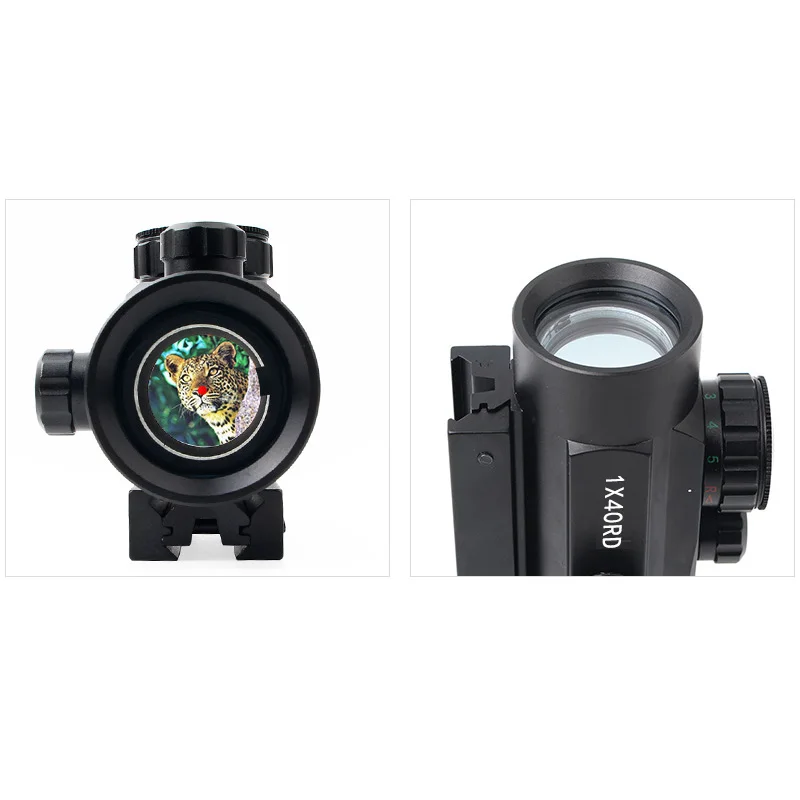 1X40 2X40 3X42 3X44RD Tactical Hunting Red Green Dot Sight Scope Optics Riflescope Fit 11/20mm Rail Collimator Sight