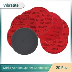 Mirka Abralon 6 Inch Sponge Sangding Disc 8A-241 Foam Hook and Loop Round Sandpaper 180-4000 Grit 150mm Elastic Polishing