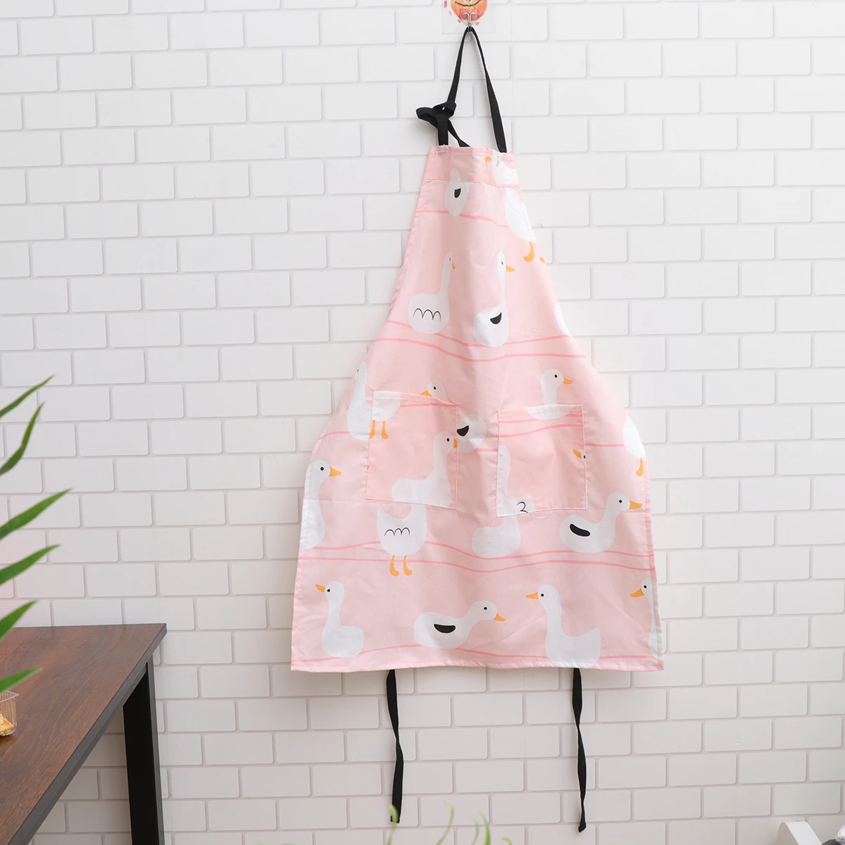 

Cartoon Duck Kids Aprons Nordic Cotton Cooking Baking Kitchen Grilling Bbq Reusable Easy Clean Hanging Neck Apron For