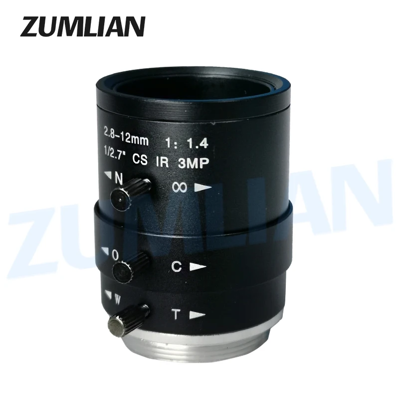 ZUMLIAN 2.8-12mm zoom Lens 3MP CS-Mount Camera 1/2.7