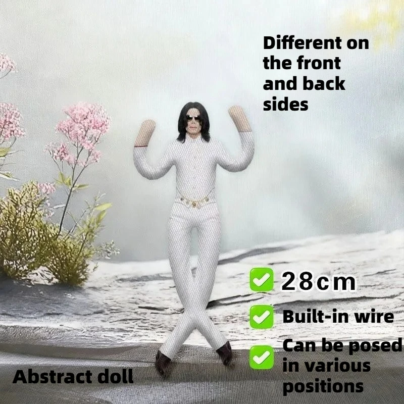 New In Stock Anime Michael Jackson Cosplay Prop Doll Plush Stuffed Figure Dolls Room Decor Abstract Joint Mobility Props Gift view 4
