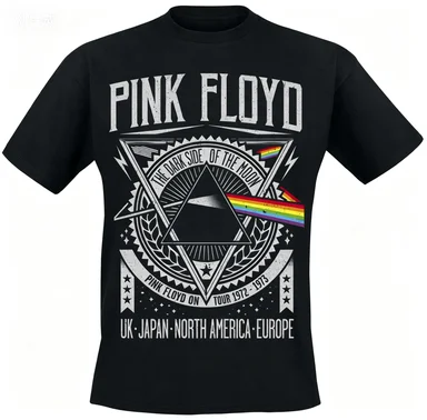 Pink Floyd Dark Side of The Moon 2026Tour Graphic Tee Vintage Rock Band Men Concert Merch Pure Cotton T-Shirt