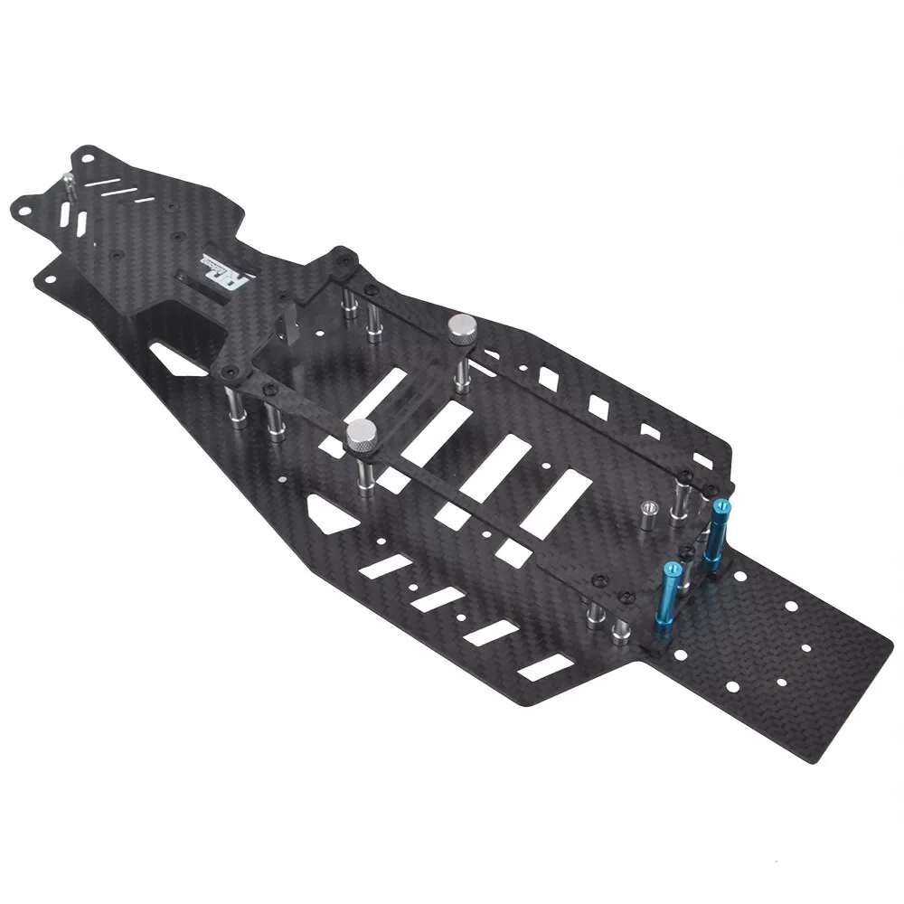 Carbon Lower Upper Chassis w/ Kit for Traxxas 1/10 2WD Rustler Bandit VXL Parts