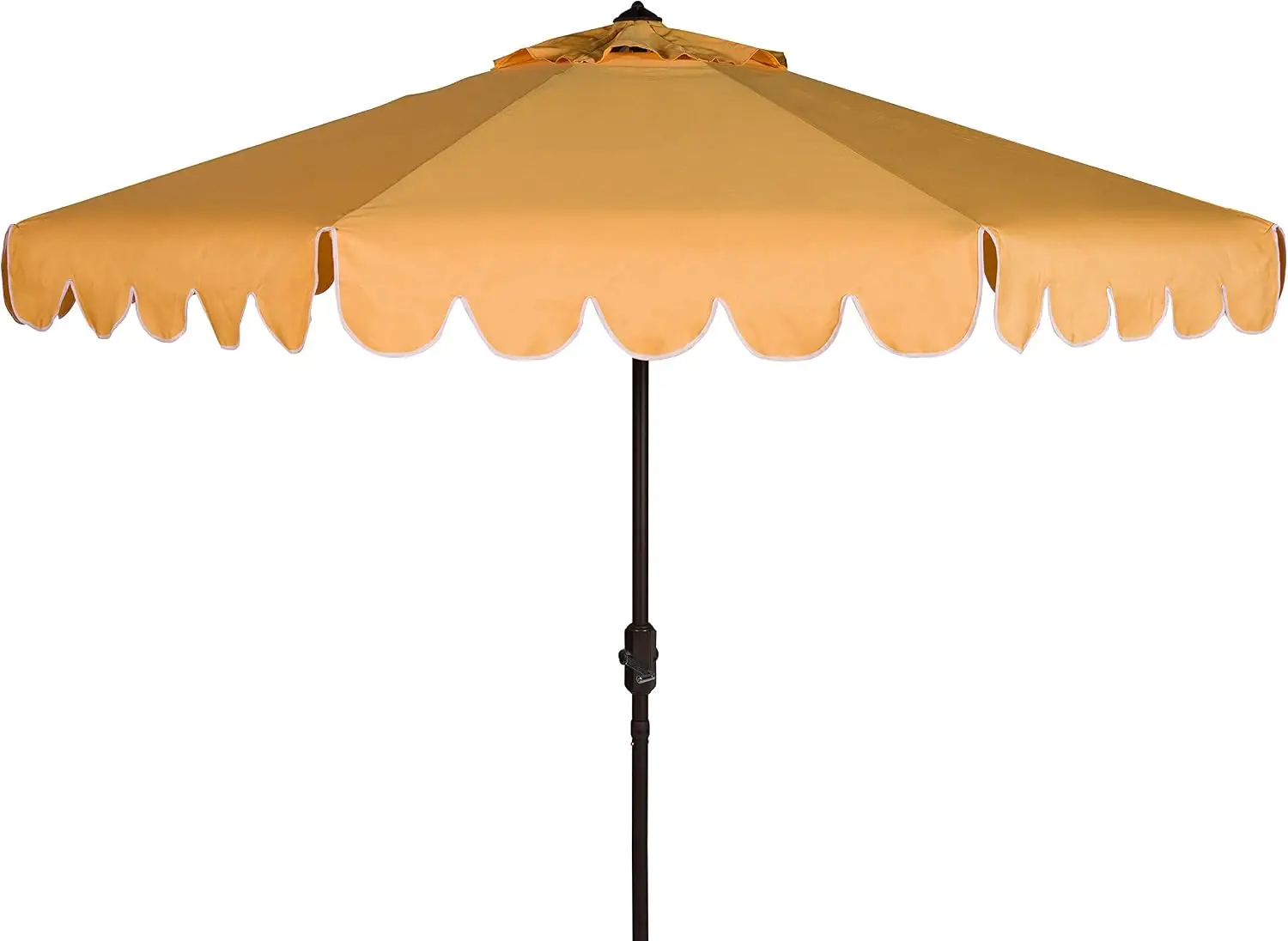 9Ft Outdoor Patio Umbrella With Push Button Tilt And Crank, Single Scallop Shade Canopy For Yard Deck Garden Poolside, Navy And White 1 Pack
