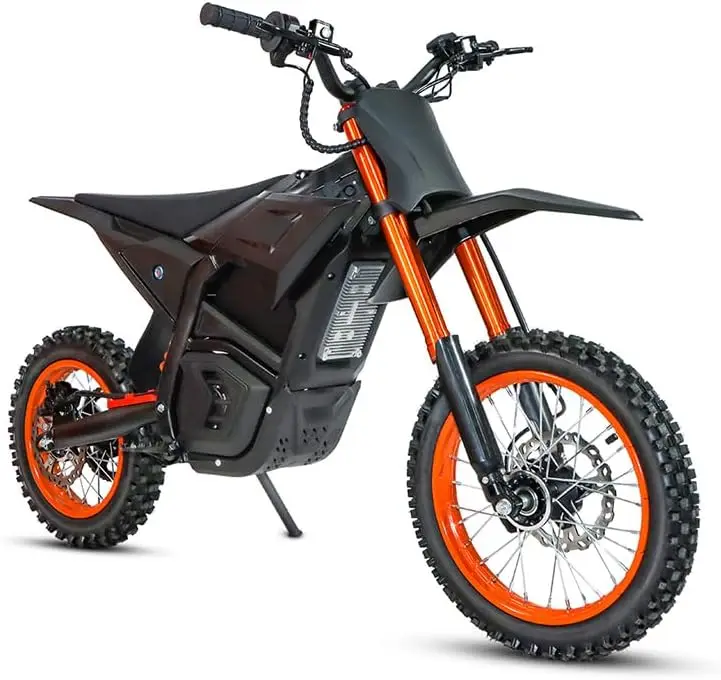 

Электрический мини-кроссовый мотоцикл JVV, внедорожный мотоцикл, литиевая батарея 48В20Ач, центральный двигатель 3000Вт, максимальная скорость 37 миль/ч, запас хода 55 миль