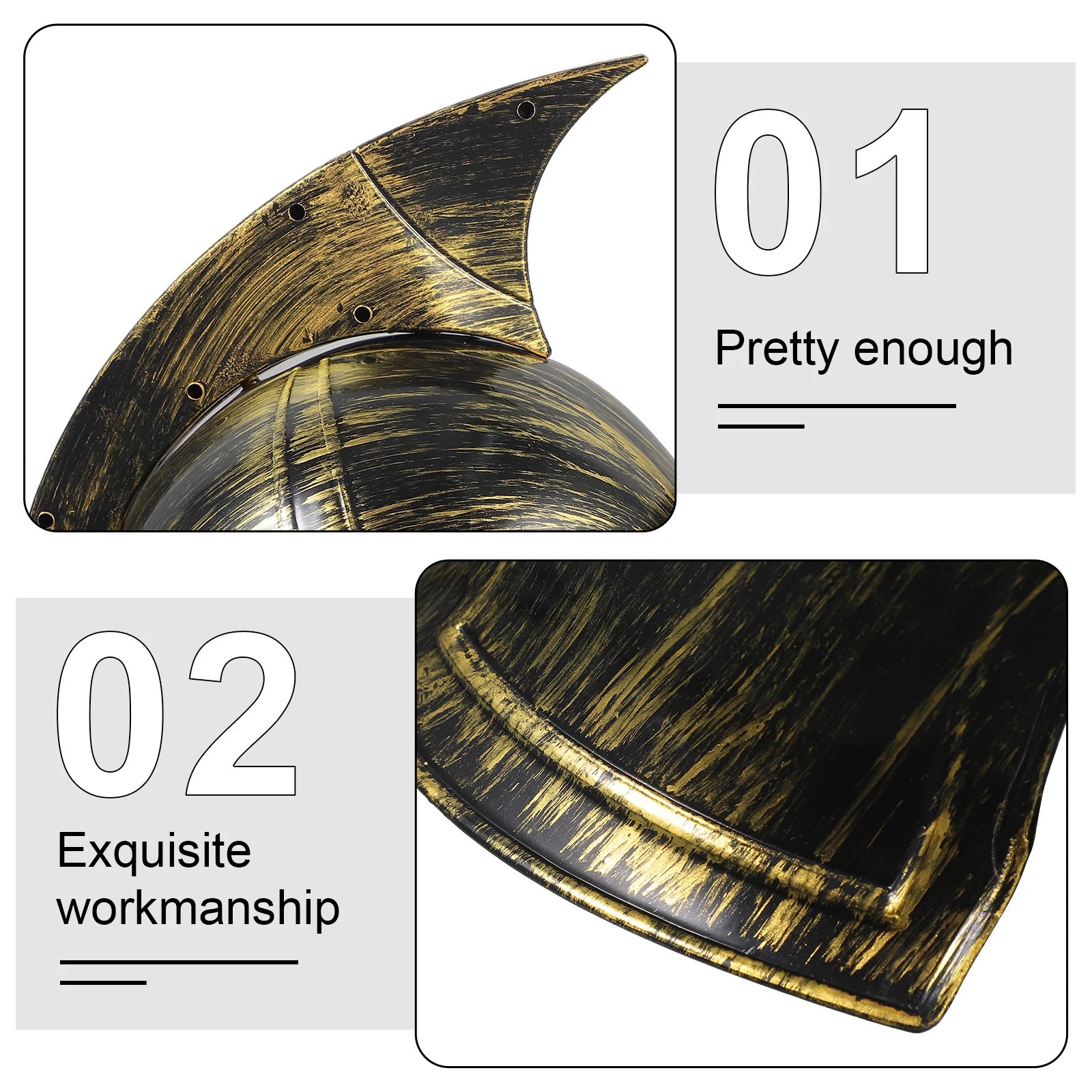 

Golden Samurai Hat Roman Soldier Medieval Accessories Cosplay Halloween Party Prop Photography Vintage Costume