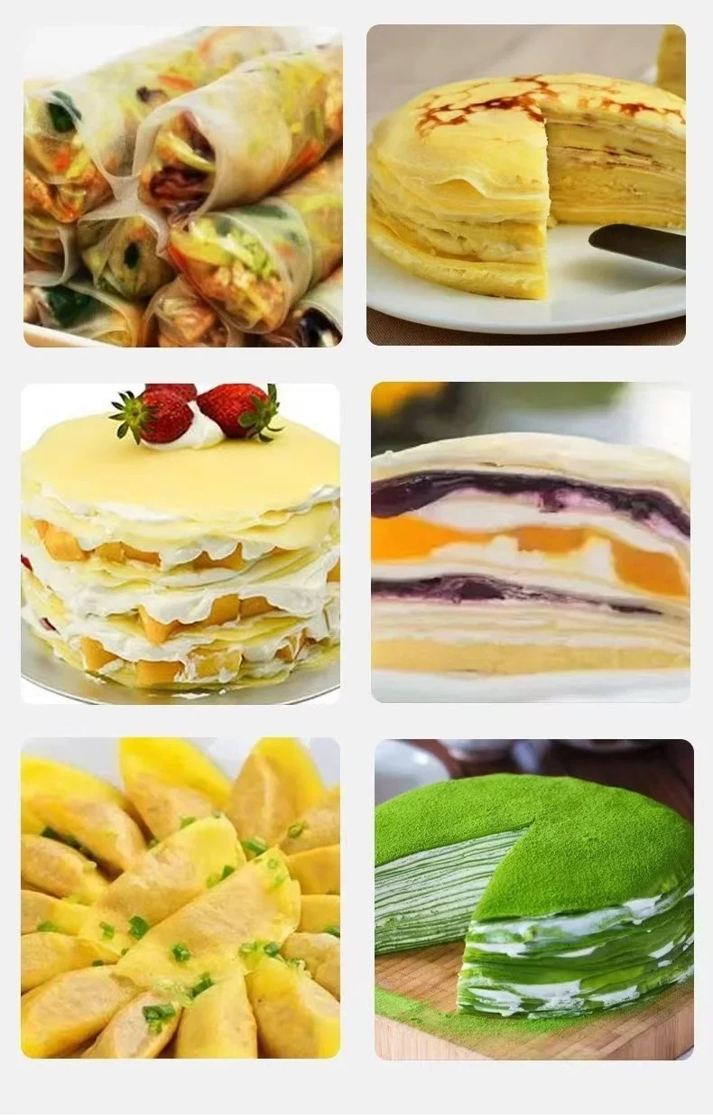 High Production Capacity Easy Operation Stainless Steel Layered Crepe Cake Bakery Egg New 110V/220V