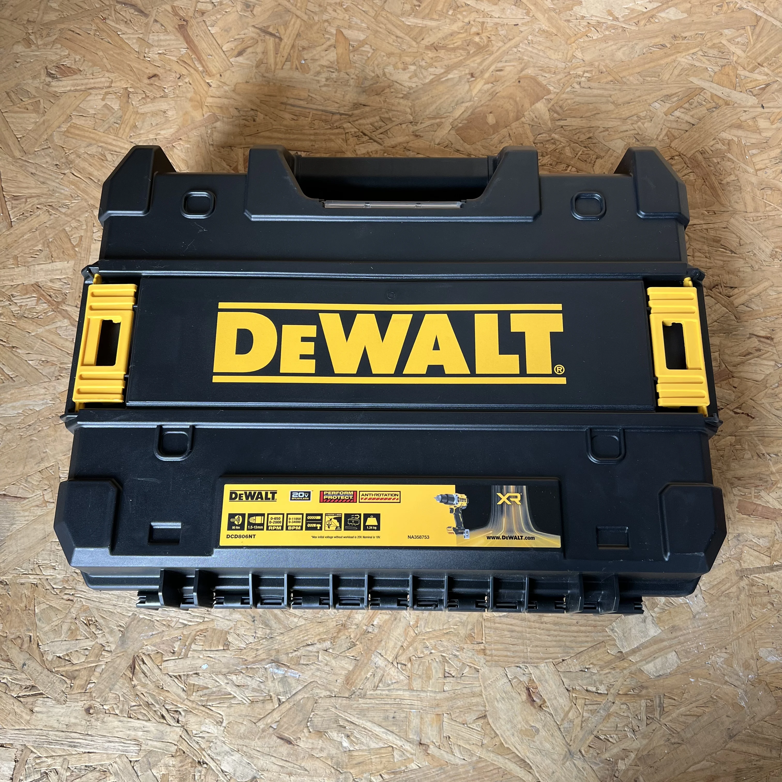 DEWALT DCD801/DCD806 Handheld Toolbox Storage Box Stackable Flexible Box - Empty Box