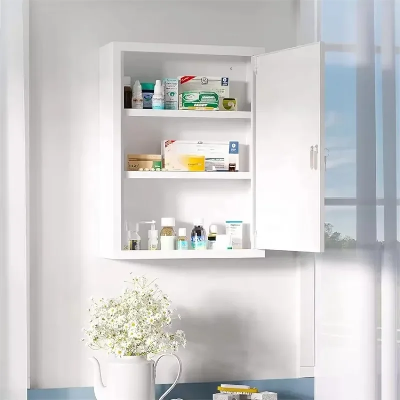Wall-mounted metal first aid kit medical supplies steel safety organizer box