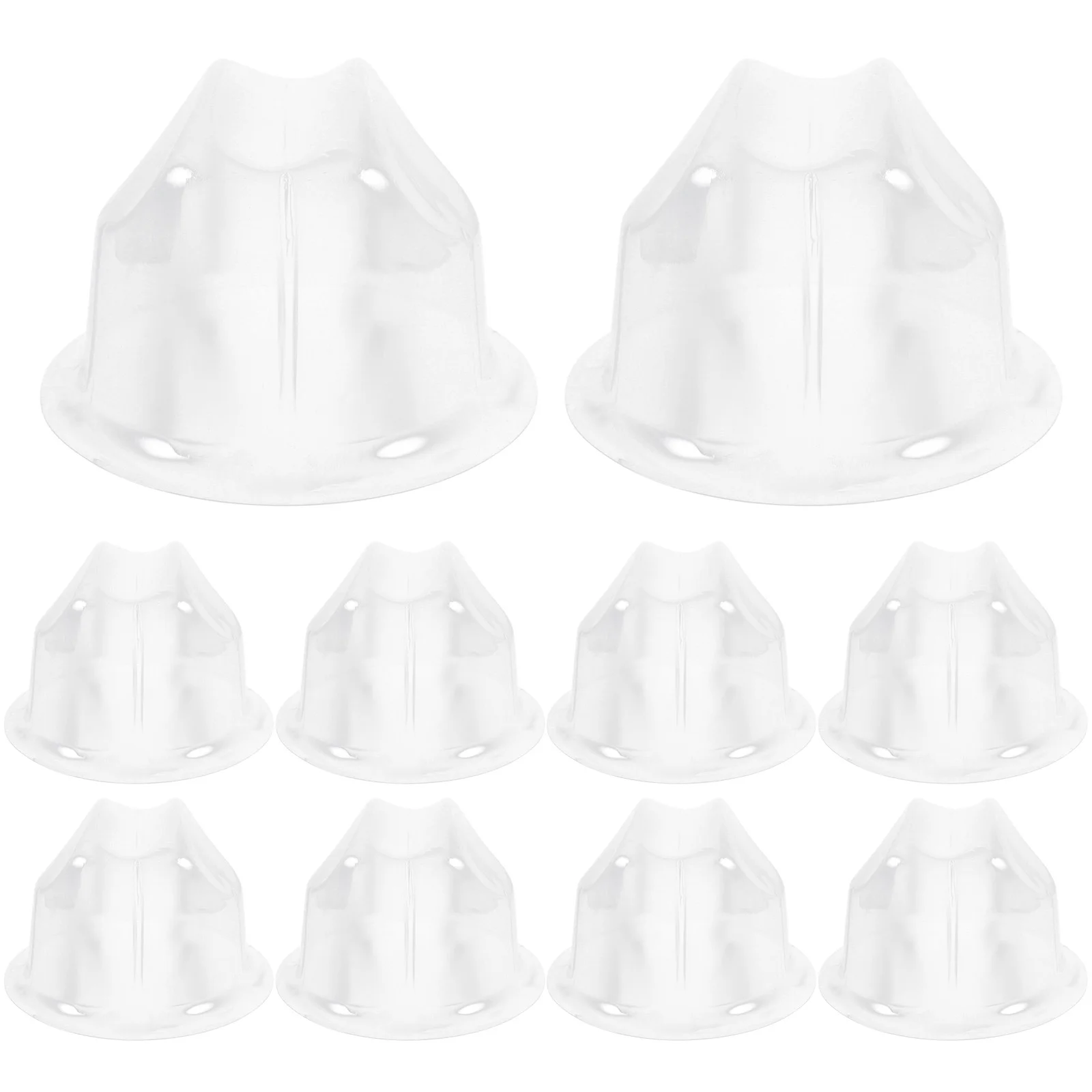 10 Pcs Plug-in Pvc Plastic Hat Holder Round Head Fisherman Hats Bucket Hooks Circular Straw Bases Shaper