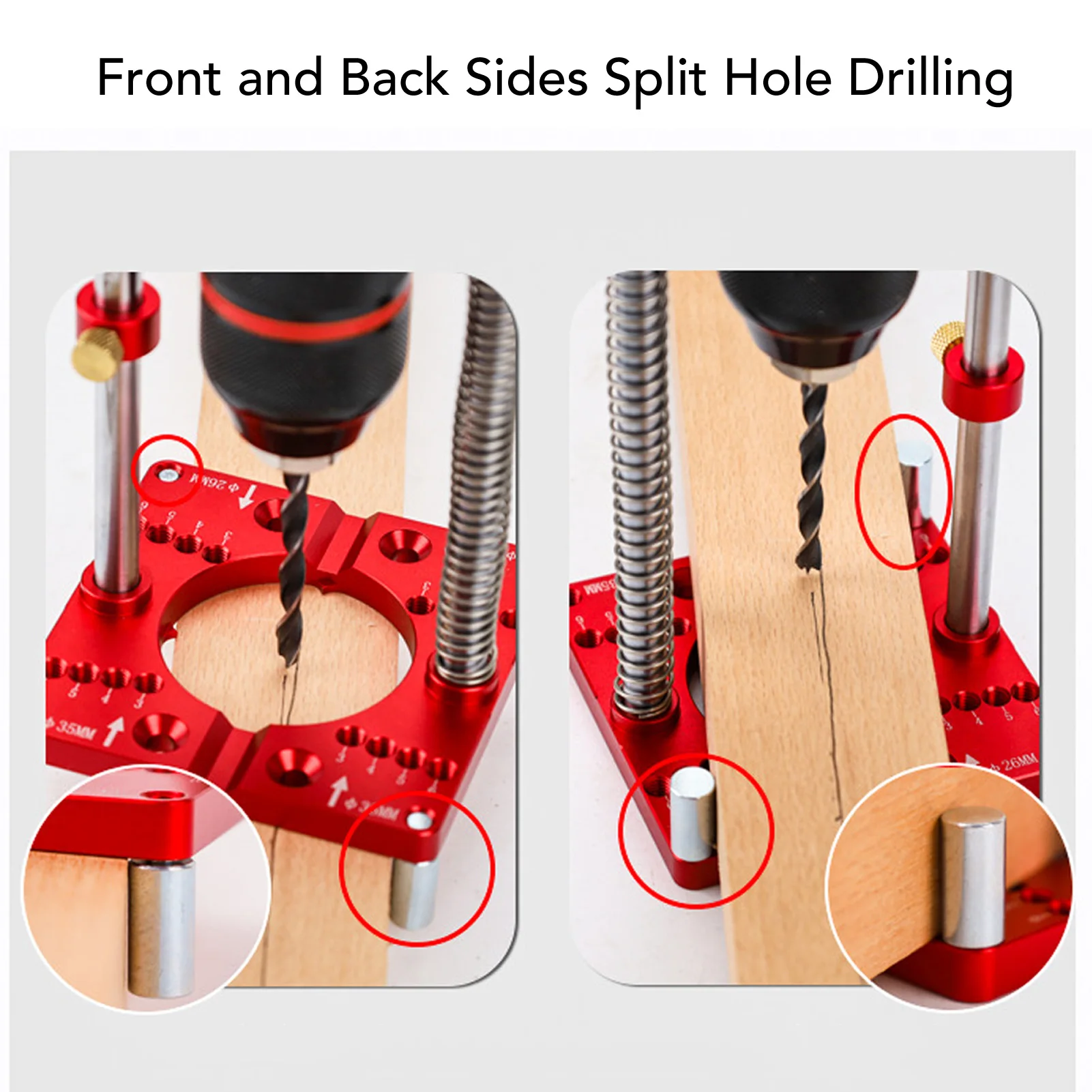 핸드 전기 드릴 홀더 휴대용 벤치 드릴 고정 브래킷 목공 힌지 구멍 로케이터 용 35mm 힌지 구멍 로케이터