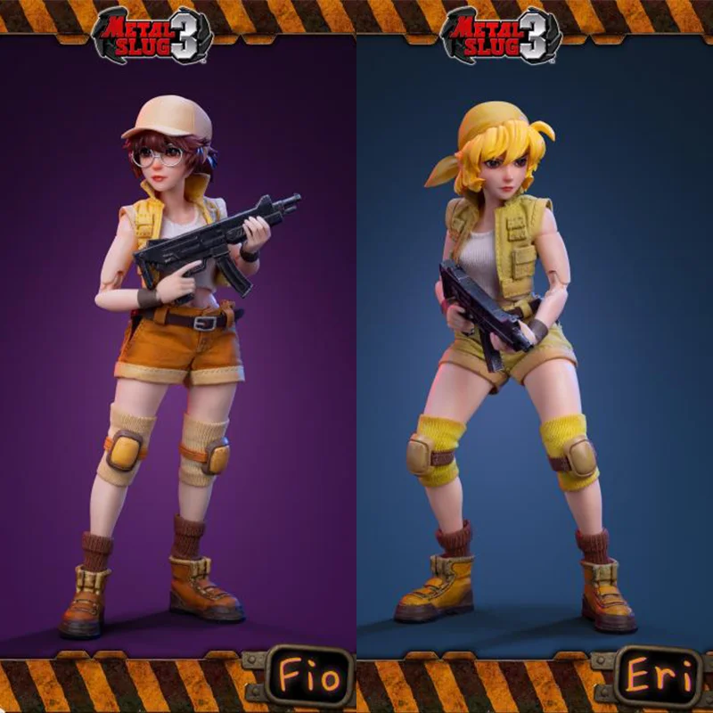 Original Tunshi Estúdio SNK Metal Slug 3 Ação Modelo Brinquedos, Fio Germi, TS-006-FG, Eri Kasamoto, TS-007-EK, Em Stock