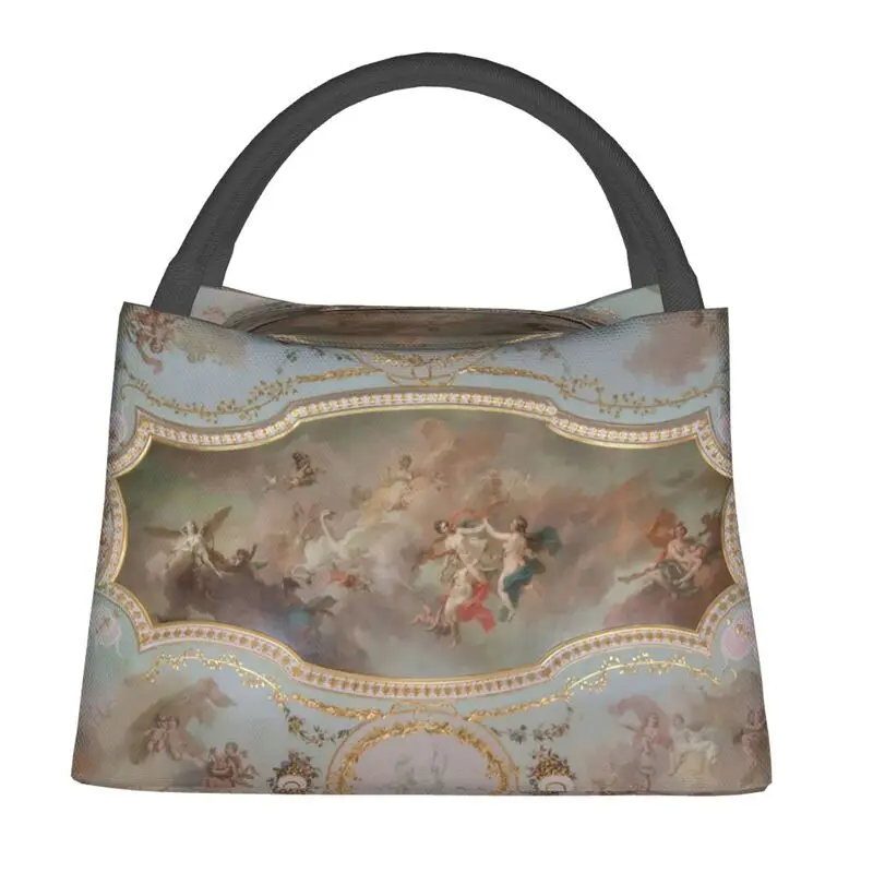 Palace Ceiling Mural Lomonossov Oranienbaum Insulated Lunch Bag Outdoor Picnic Baroque Leakproof Thermal Cooler Lunch Box Women