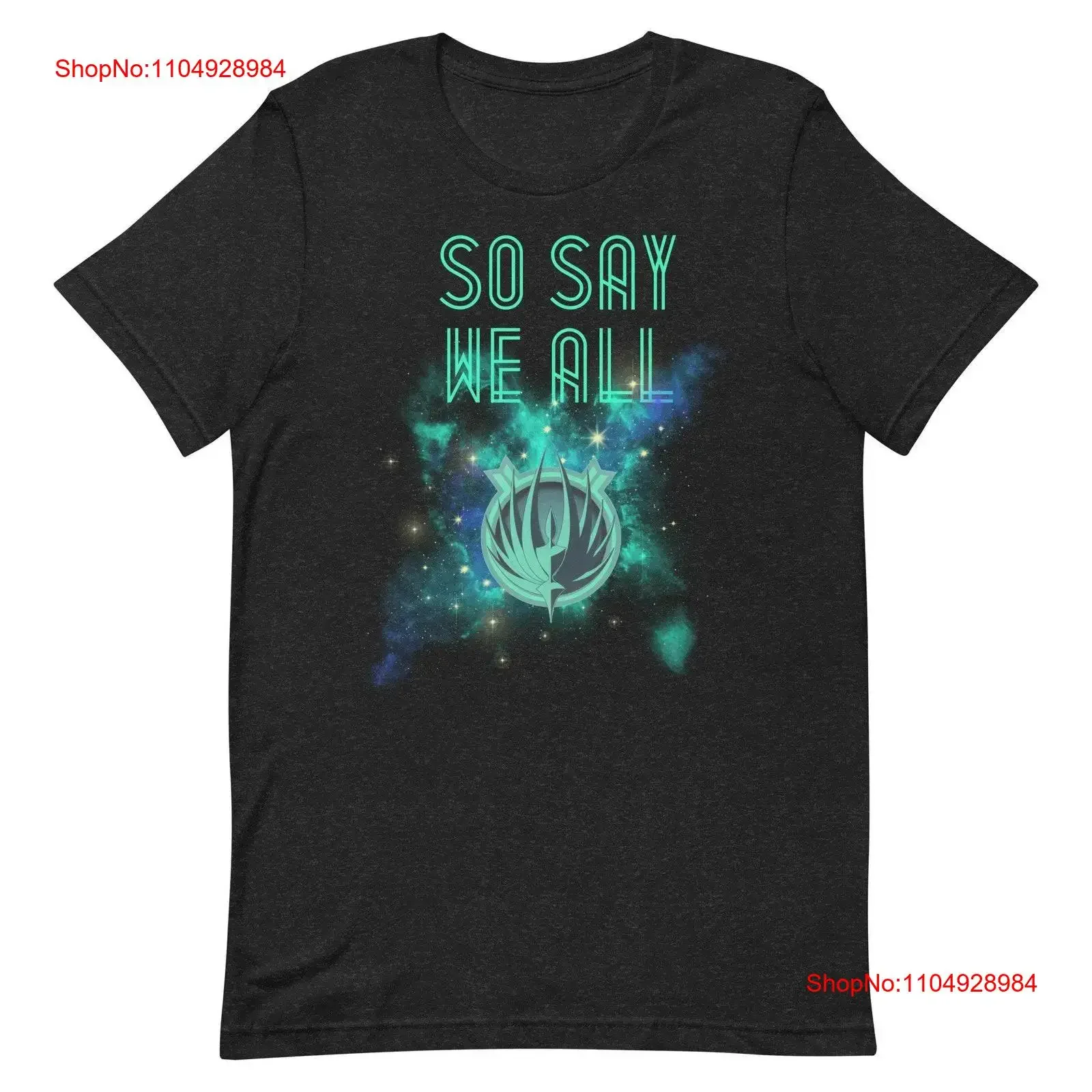 

Футболка So Say We All Battlestar Galactica, винтажная стираная модная уличная одежда с графическим рисунком, растянутая, дышащая, слегка повседневная