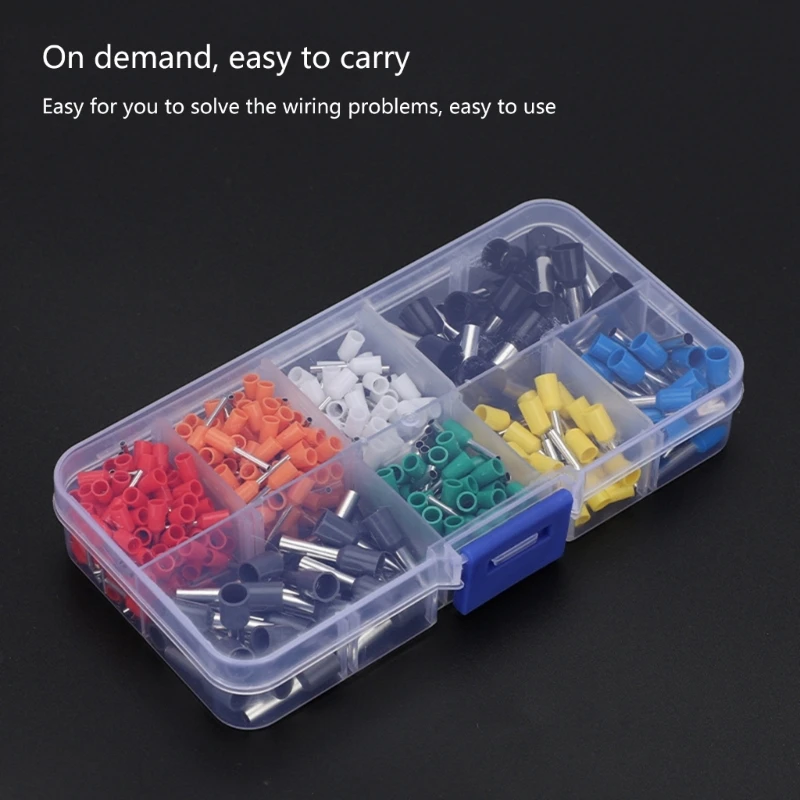 Professional 400pcs Cable End Sleeve Assortment Insulated Connectors 0.5-10mm²