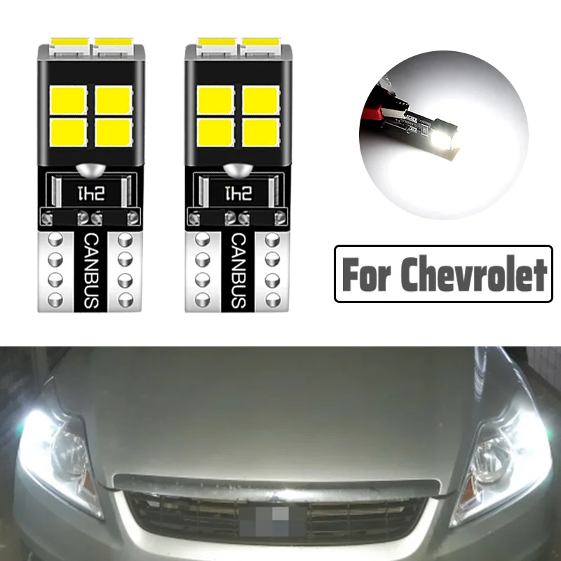 2pcs Canbus T10 194 W5W LED License Plate Light Bulbs white 6000k 12v for Chevrolet Silverado 1500 2019-2022