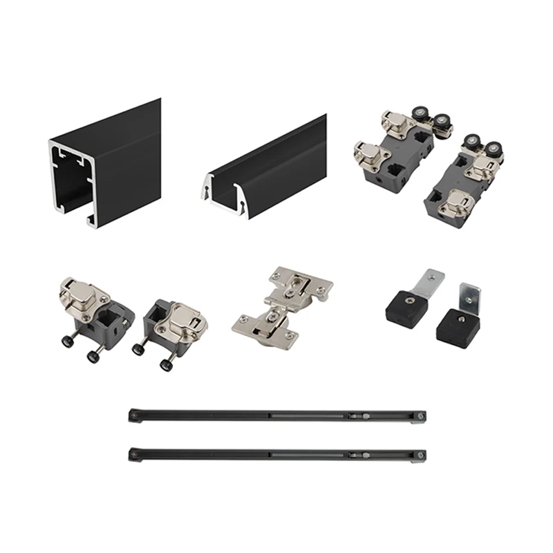 Полный комплект фурнитуры для складных раздвижных дверей в японском стиле с верхней направляющей и нижней направляющей для установки гардероба и шкафа
