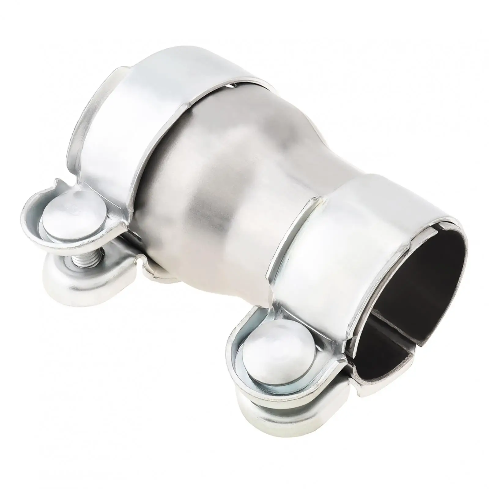 2.5 to 3 Inch Double Clamp Reducing Pipe Exhaust Adapter, Carbon Steel Exhaust Pipe Adapters