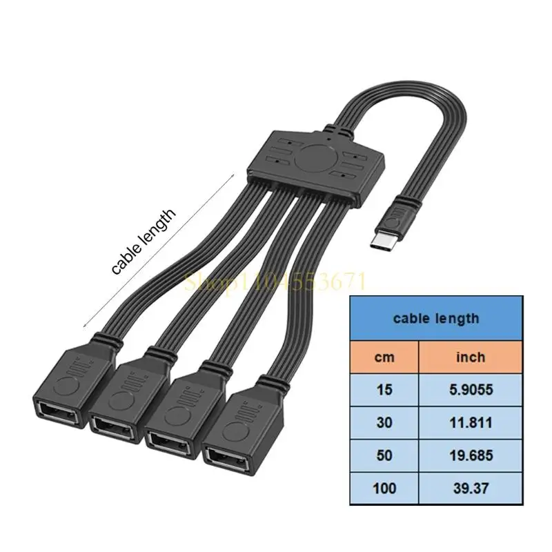 Extensor cable divisor USB C Best Seller con puerto USB 2.0 para carga rápida y dispositivos