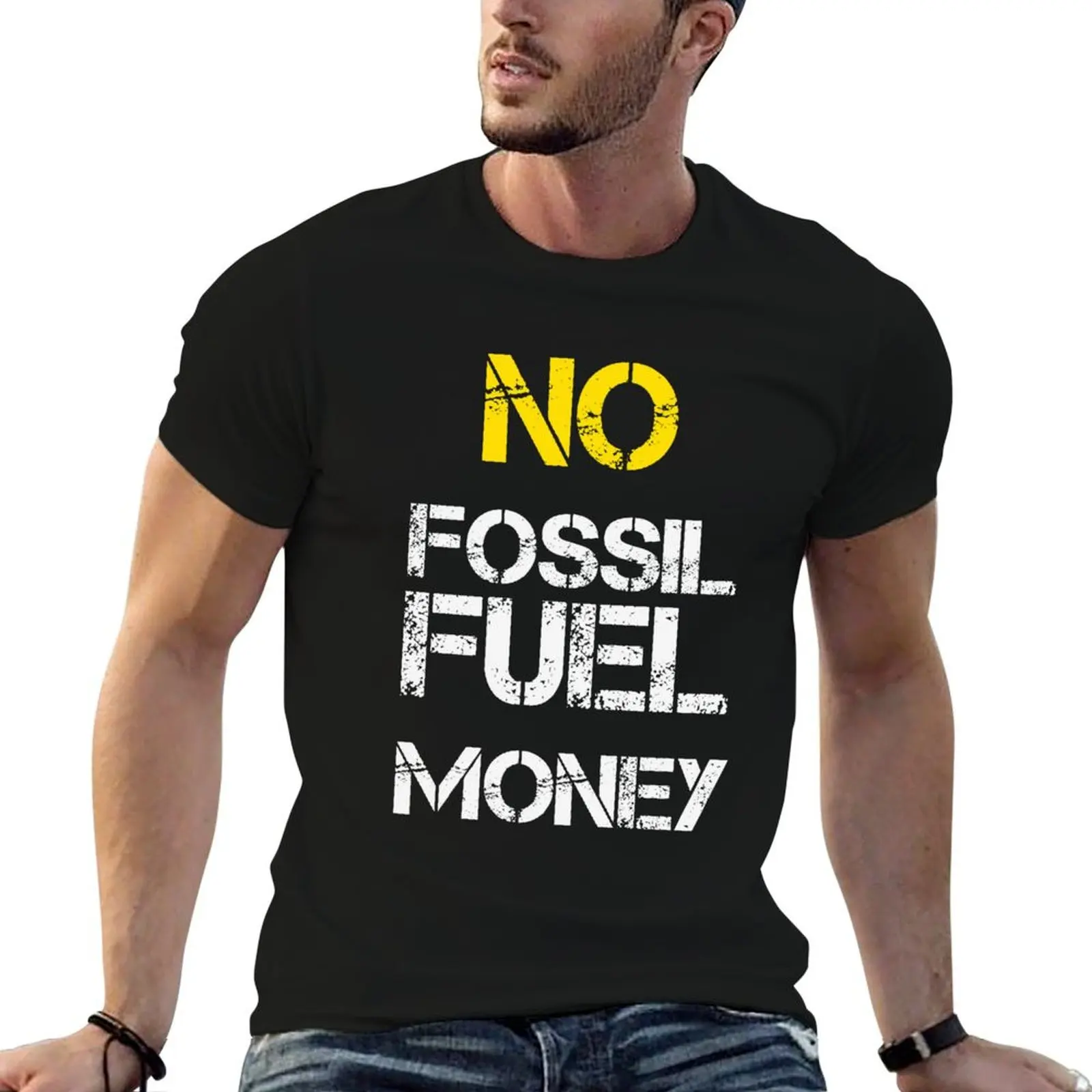 No Fossil Fuel Money Pledge Movement T-Shirt animal prinfor boys graphics Men's t-shirts