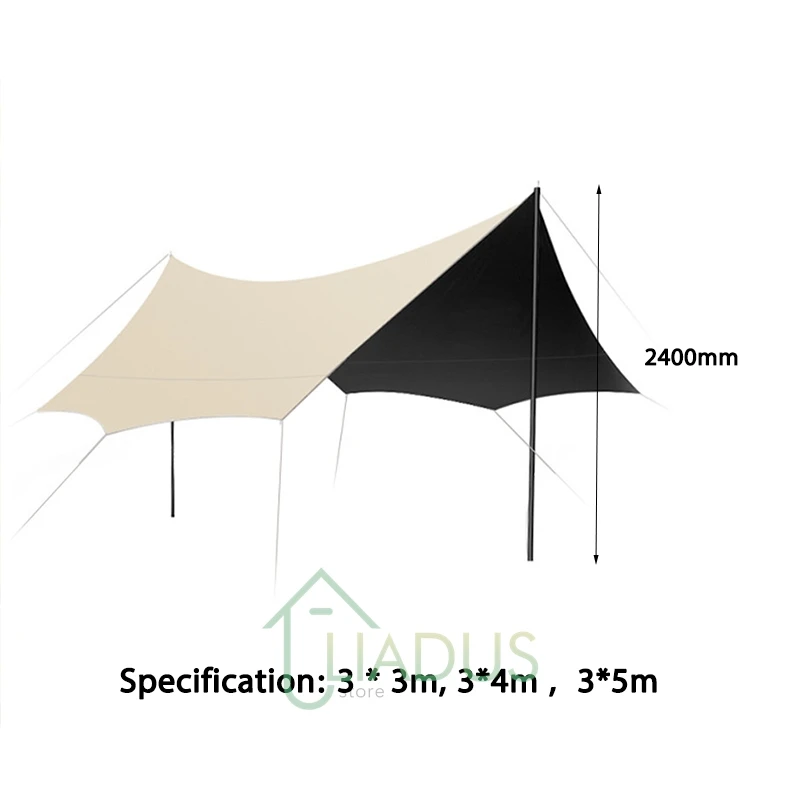 التخييم في الهواء الطلق القماش المشمع مقاوم للماء خيمة المظلة ظلة للسفر شاطئ حديقة نزهة دائم يسهل حملها إعداد
