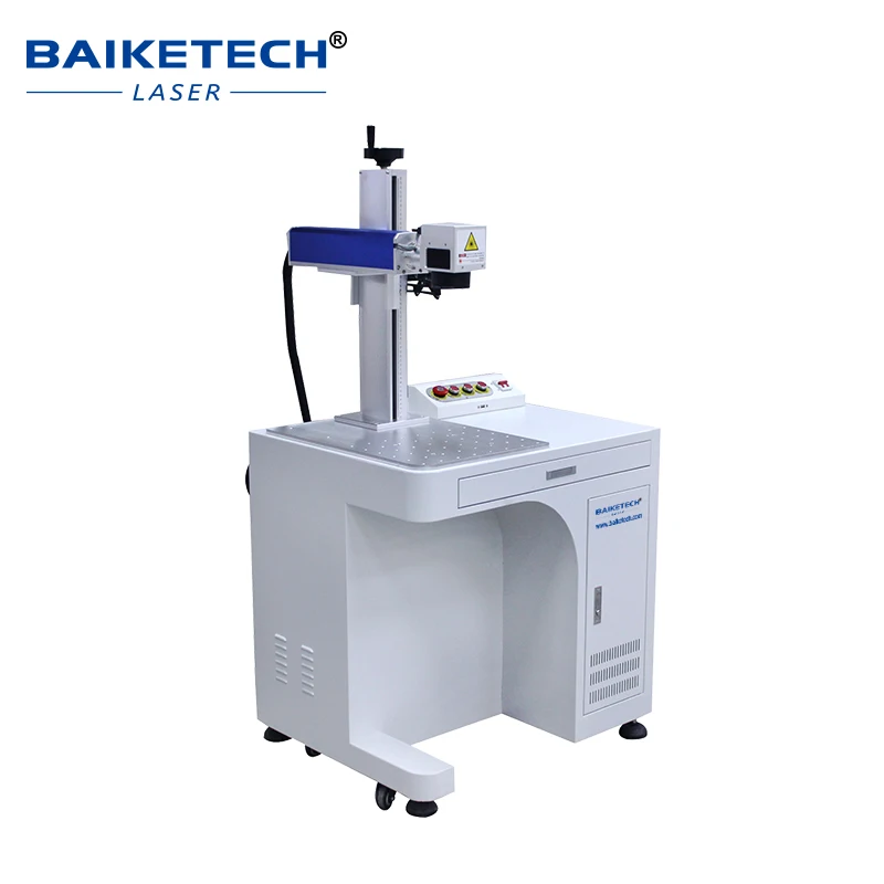 Factory Supply Desktop Air Cooled Fiber Laser Engraver Small Workshop Permanent Logo Marking Machine For Iron Copper Alloy