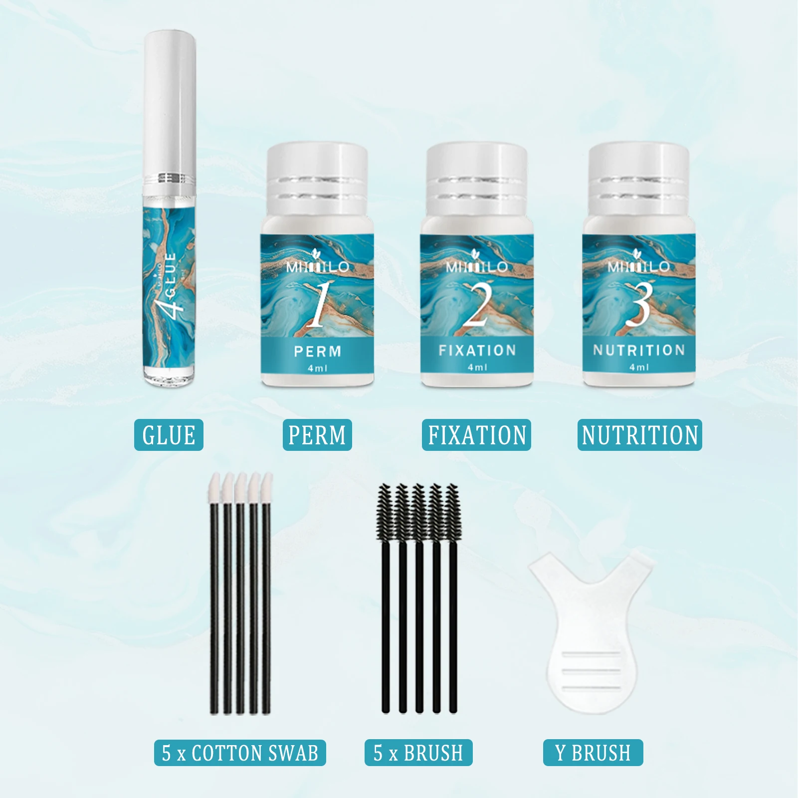 Kit de mise en forme des sourcils/levage professionnel, sans cruauté, ensemble complet d'outils comprenant une lotion nourrissante à la kératine