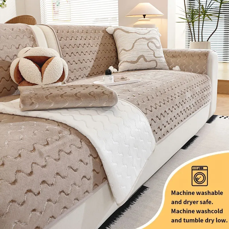 1PC-Licht Luxus Herbst/Winter Sofa Matte Neue Dicke Anti slip Plüsch Sofa Abdeckung Tuch Anti katze Kratzer Wohnzimmer Sofa Matte