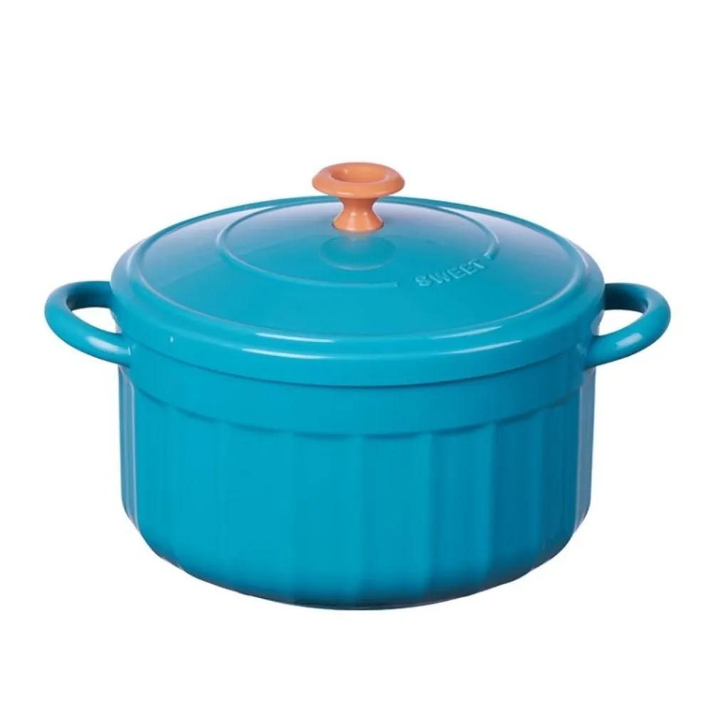 Stainless Steel Double-ear Noodles Bowl Large Capacity Heat-Insulated Ramen Bowl Leak-Proof with Lid Soup Mug for Office Dorm