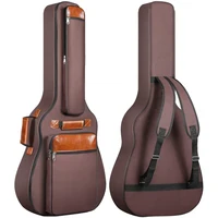 Bolsa para guitarra acústica, 41 pulgadas, gruesa, impermeable, nailon Oxford, correas dobles, funda acolchada de algodón para guitarra, mochila para concierto