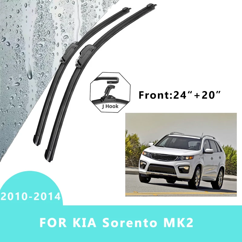 

Front Windscreen Wiper Blades Windshield Window Accessories 2PCS for KIA Sorento MK2 2010 2011 2012 2013 2014 24“+20”