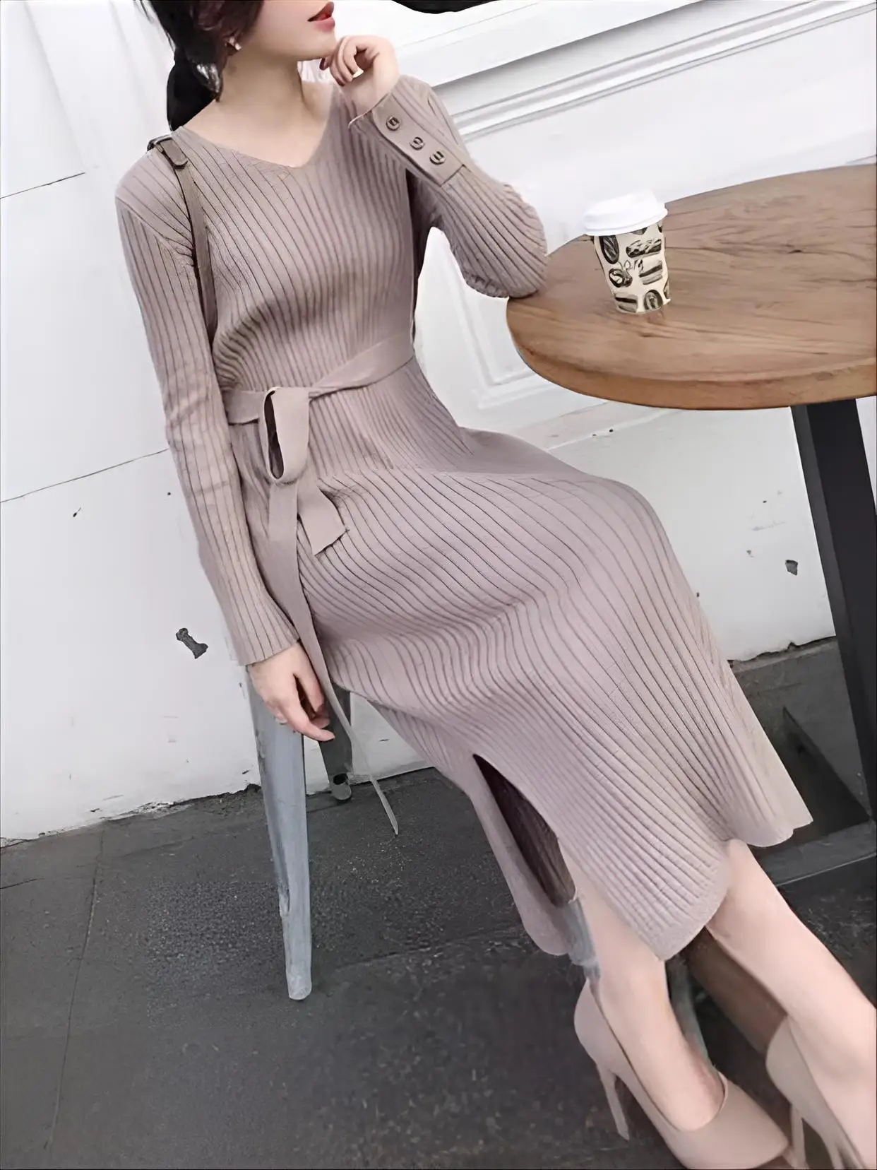 

Knee Length Pullover Japanese Sweaters Jumpers Women Fashionable Midi-Length Commuting Adult Korean Style Bow Batwing Multicolor