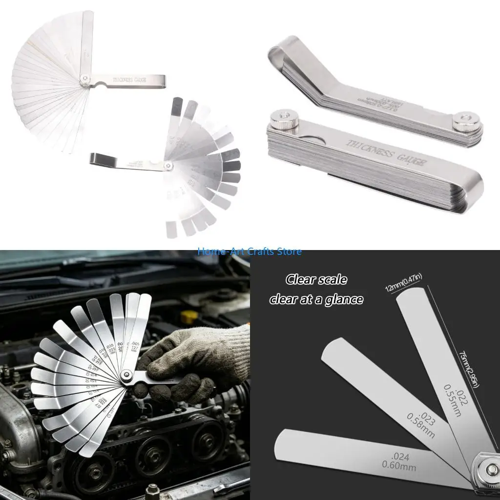 Y3NA Multipurpose 32 Blade Stainless Steel Feeler Gauge Set Suitable For Mechanic And Engineers Professional Gauge
