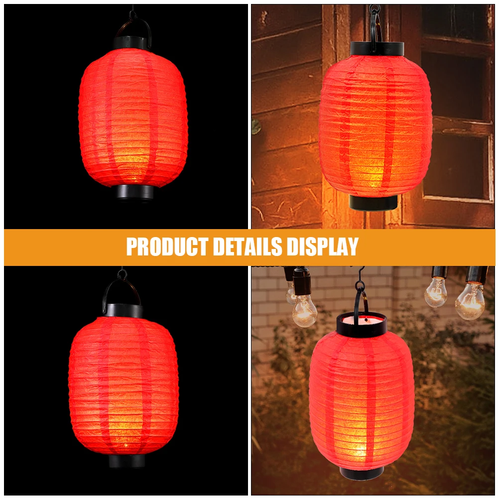 

2 Pcs Japanese Folding Lantern Light White 15cm Foldable Paper Decorative Lights for Outdoor Camping Party Hanging Lanterns Home