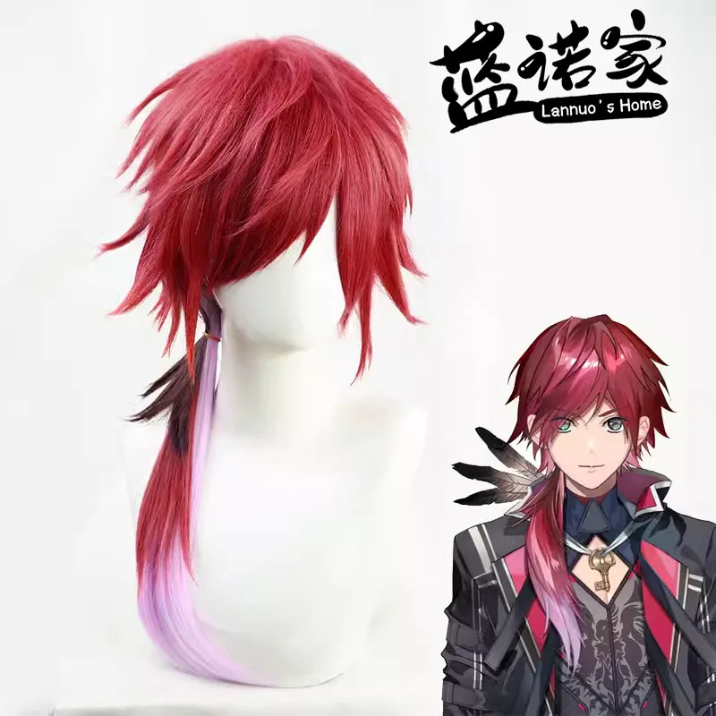 Virtual YouTube Vtuber Lauren Iroas Cosplay Wig Halloween Carnival Party Props Synthetic Hair Heat Resistant Fiber + Wig Cap
