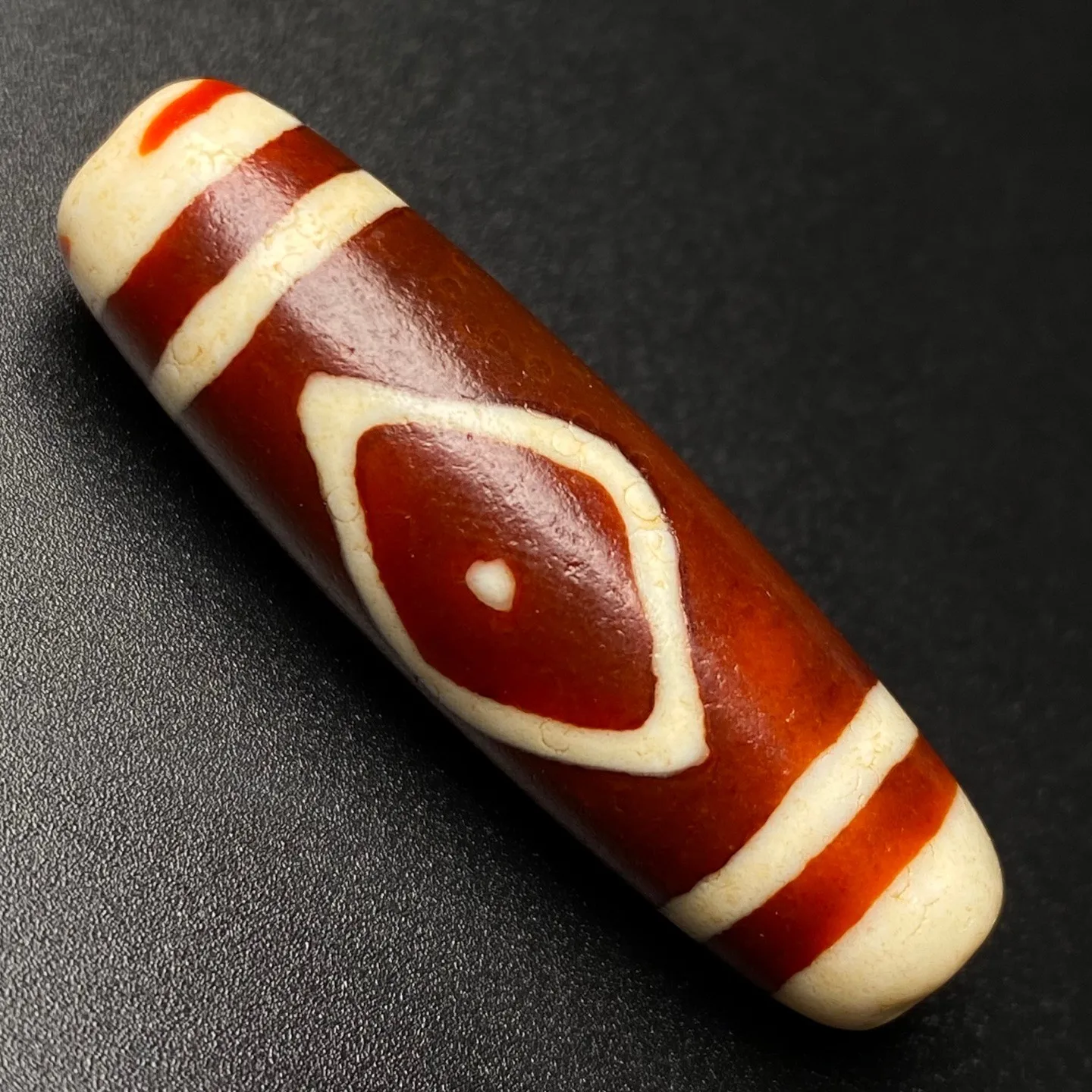 Rare Tibetan Buddhism Agate Heaven Earth Dzi Bead Amulet Necklace Pendant G3649