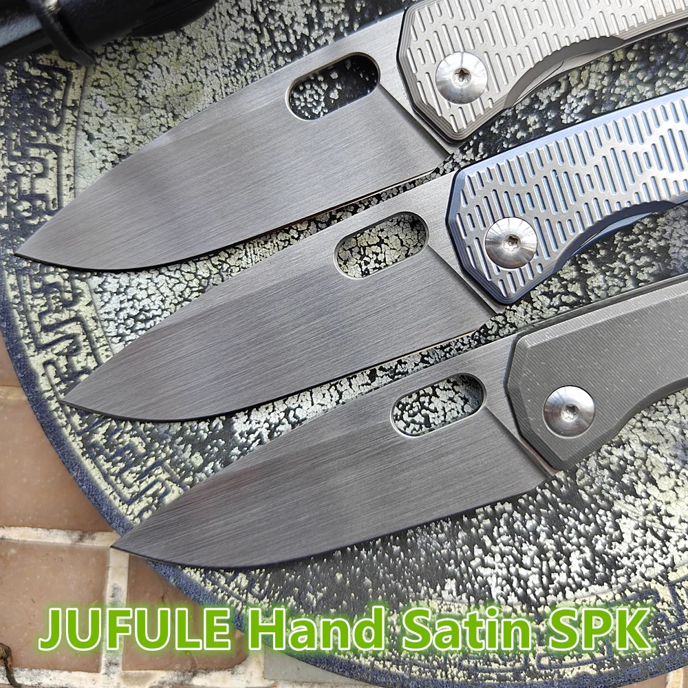 

JUFULE SPK Lamia, новое ручное атласное лезвие, титановая ручка, 154 см, керамические подшипники, карманный инструмент EDC, складной нож для кемпинга, охоты, улицы