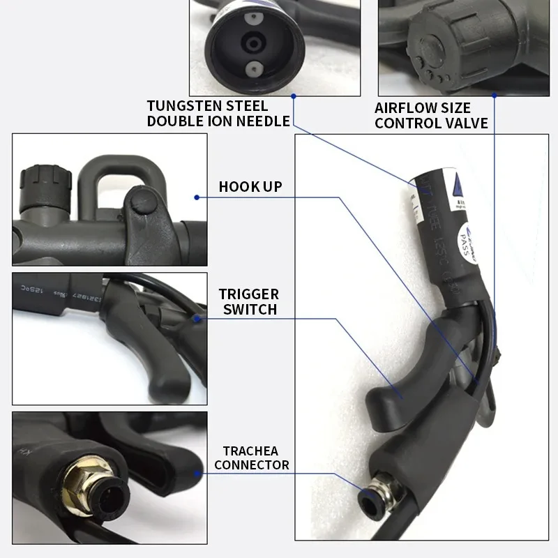 

【2026】ZJ-302D Of Electrostatic Ion Air , Dust Nozzle, Industrial Static Eliminator, Air Pressure Spray He
