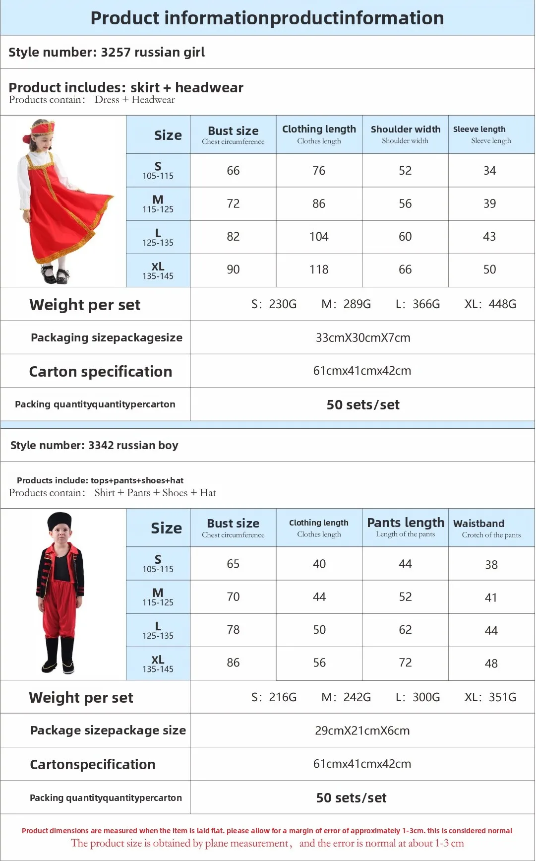 Girls Russian Traditional Costume Childrens Day Party Performance Outfit Carnival Kids Fancy Dress