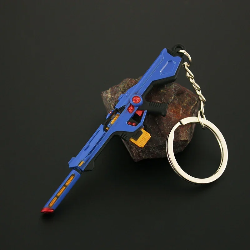 9cm Valorant Phantom Radiant Sidearms Vandal Karambit Gun Keychain Knife Metal Ornaments Collection Desktop Display Gift Toy