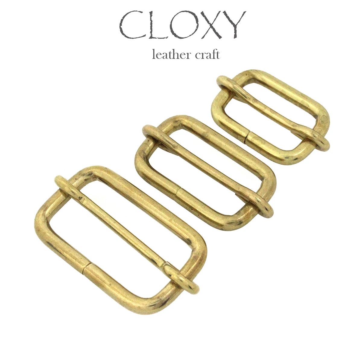 1x Brass Tri-glides Bar Buckle Slider Sliding Center Bar Strap Adjuster Buckle for Leather Craft Bag Shoulder Belt Strap Webbing