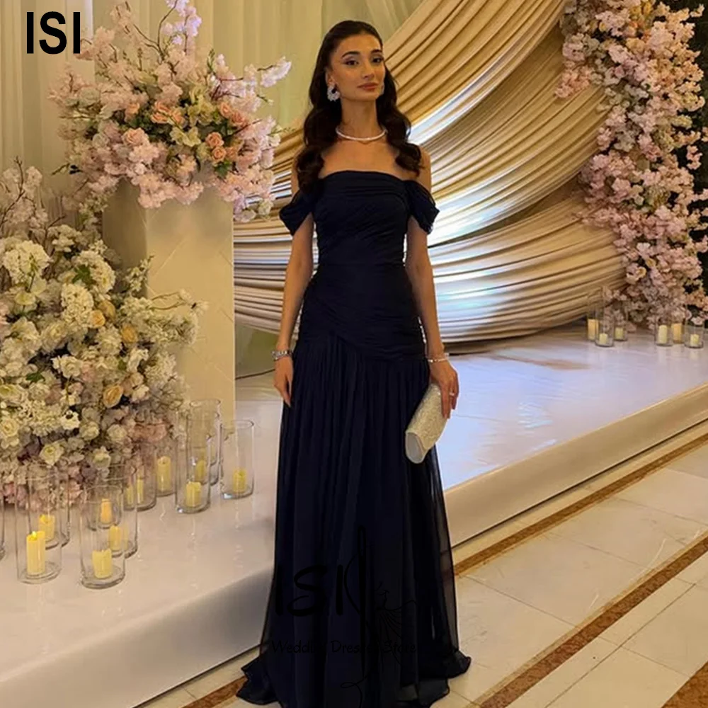 Vestidos de Fiesta Elegantes ISI con Hombros Descubiertos, Corte en A, Vestido de Noche Personalizado con Tirantes, Vestidos de Fiesta ﻿