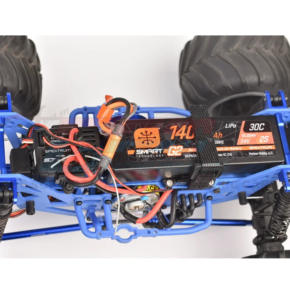 GPM metalowa aluminiowa bateria 7075 do radia zestaw tac LOS211042 dla Losi 1/18 Mini LMT 4WD LOS01026 Monster Truck części zamienne