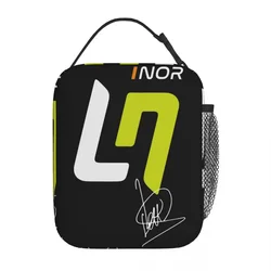 Lando Norris Racing Driver Motorsport Thermal Insulated Lunch Bag for Reusable Food Bags Men Women Thermal Cooler Lunch Boxes