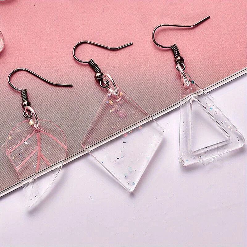 Handcrafted Geometric Earring Pendant Mold - Silicone Epoxy Resin Casting Mold for DIY Necklace and Earring Making