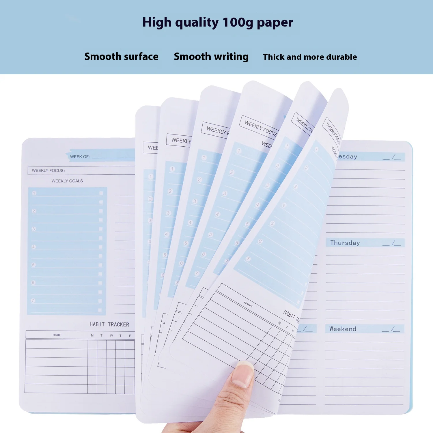 2025 Agenda Notebook, Daily Weekly Planner Schedule Calendar Journal, Portable Notebook for Office School Student Record