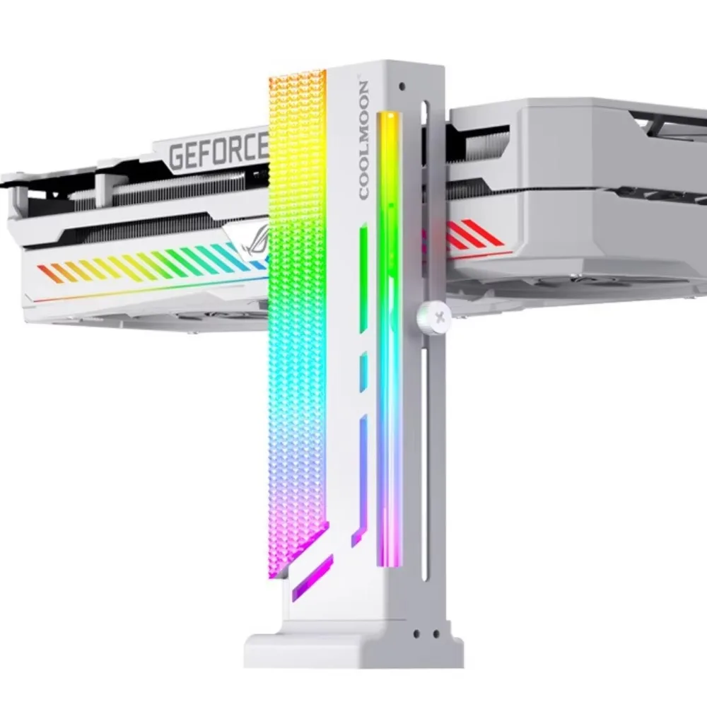 

ARGB Graphics Card GPU Support Addressable Aluminum GPU Video Card Sag Bracket Adjustable Height PC Case Accessories 5V 3PIN